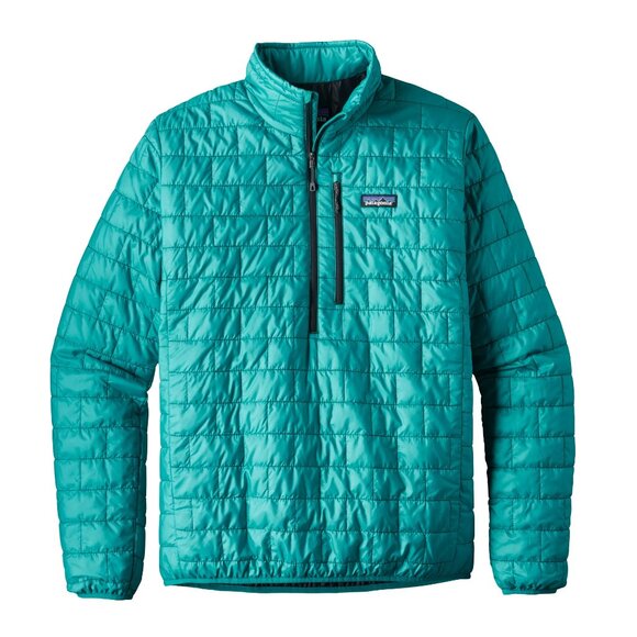Patagonia Women's Teal Nano Puff Thermoball 1/4 Zip Pullover Puffer Jacket Sz XL - Picture 1 of 10